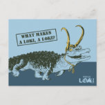 Alligator Loki Illustration Postcard