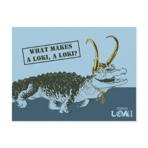 Alligator Loki Illustration Postcard