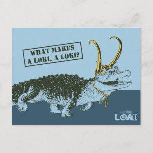 Alligator Loki Illustration Postcard