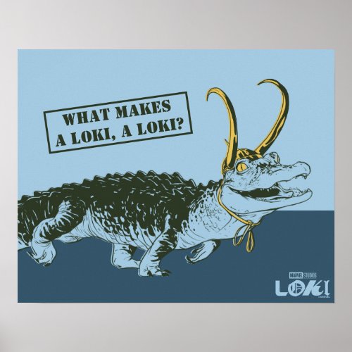 Alligator Loki Illustration Poster