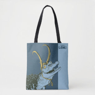 Alligator Loki Illustration Tote Bag