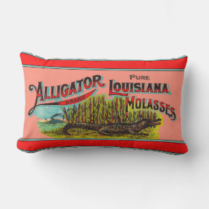 Alligator Louisiana Molasses Lumbar Pillow