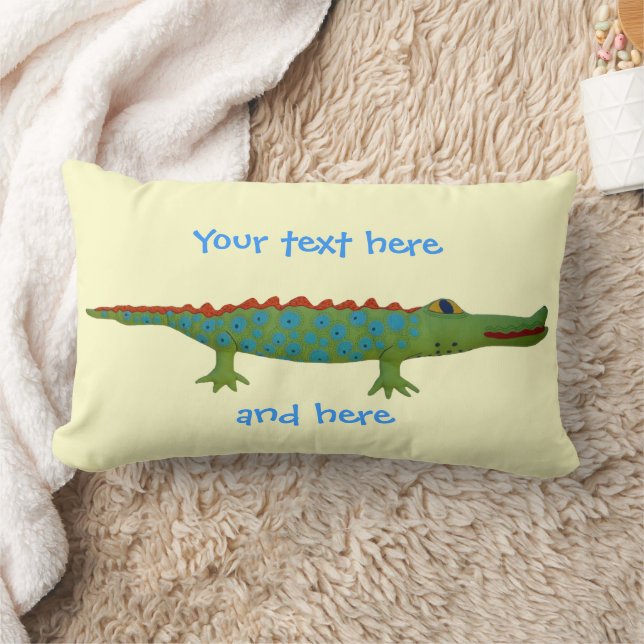 Alligator Lumbar Pillow (Blanket)