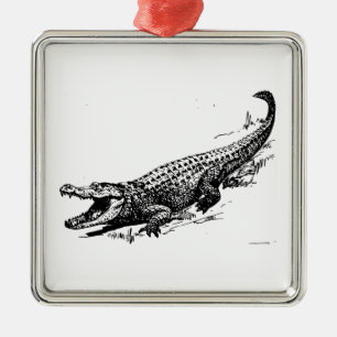 Alligator Metal Ornament