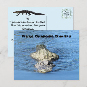 Alligator New Address Post Card