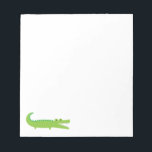 Alligator Notepad<br><div class="desc">gator crocodile cute green animal reptile alligator</div>