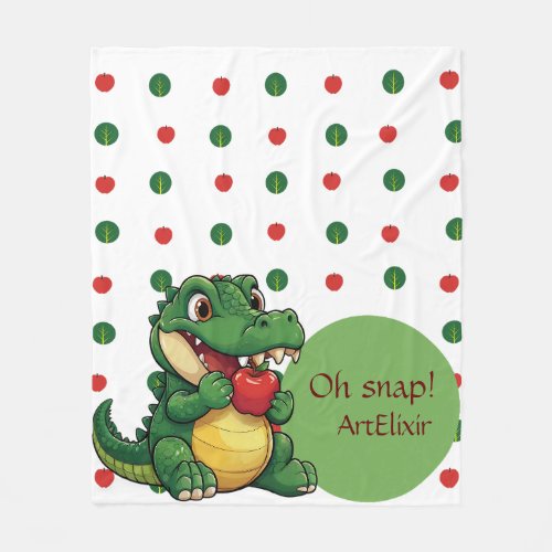 Alligator Oh Snap Fleece Blanket