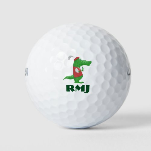 Alligator on GOLF BALLS_Customize wyour Initials Golf Balls