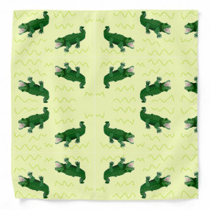 Alligator on yellow bandana