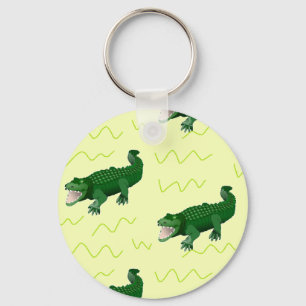 Alligator on yellow keychain