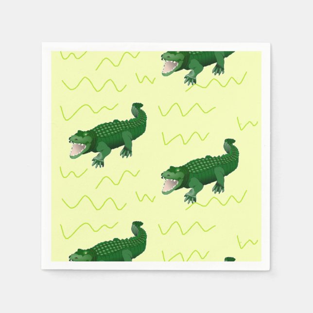 Alligator on yellow napkins (Front)