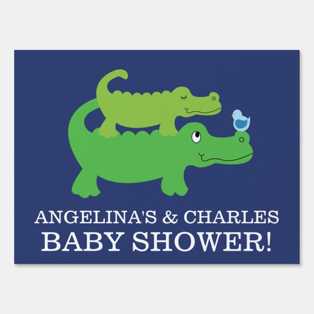Alligator or Crocodile Custom Party Yard Sign (Front)
