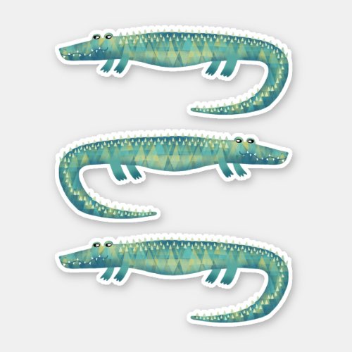 Alligator or Crocodile Cute Animal Wildlife Sticker