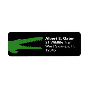 Alligator or Crocodile Return Address Labels
