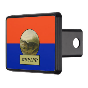Alligator Orange and Blue Truck Hitch Cover