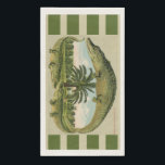 Alligator & Palms  Paper Guest Towels<br><div class="desc">Gorgeous vintage alligator postcard repurposed on paper guest towels!</div>