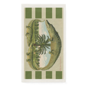 Alligator & Palms  Paper Guest Towels
