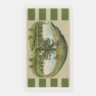 Alligator & Palms  Paper Guest Towels