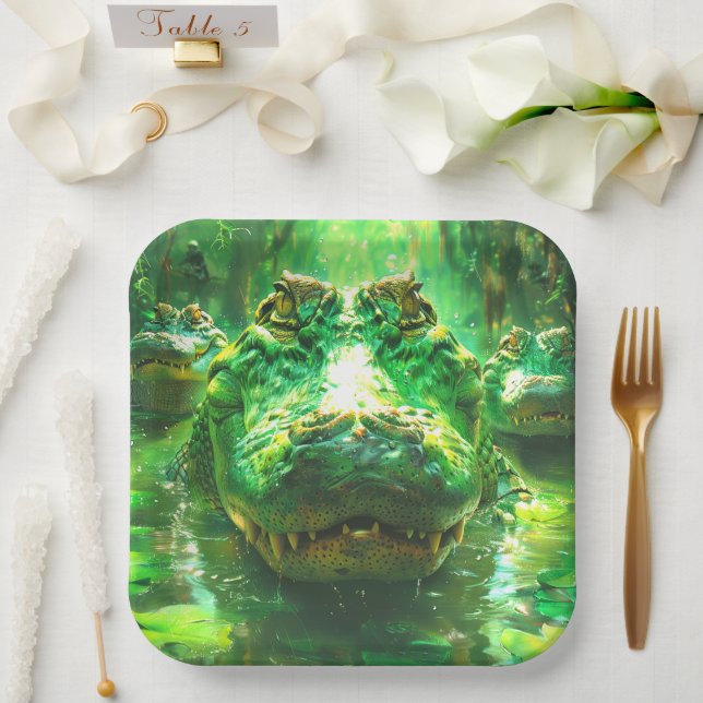 Alligator Paper Plates (Wedding)
