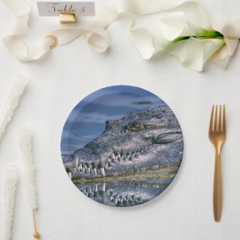 Alligator Paper Plates by MarblesPictures at Zazzle