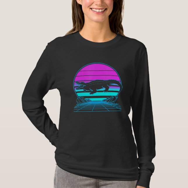 Alligator Pastel Goth Vaporwave T-Shirt (Front)