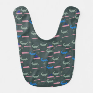 Alligator Pattern Baby Bib
