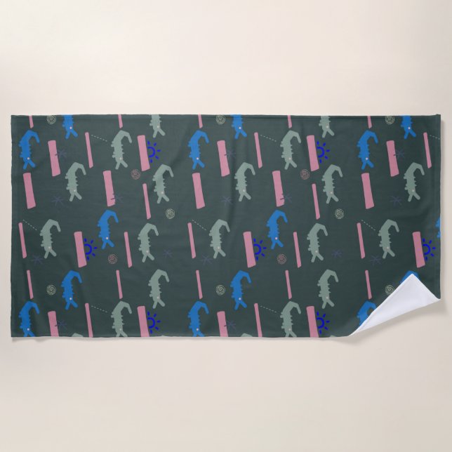 Alligator Pattern Beach Towel (Front)