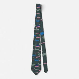 Alligator Pattern Neck Tie