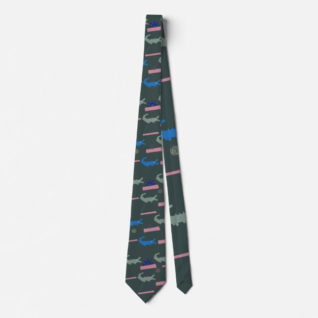 Alligator Pattern  Neck Tie (Front)