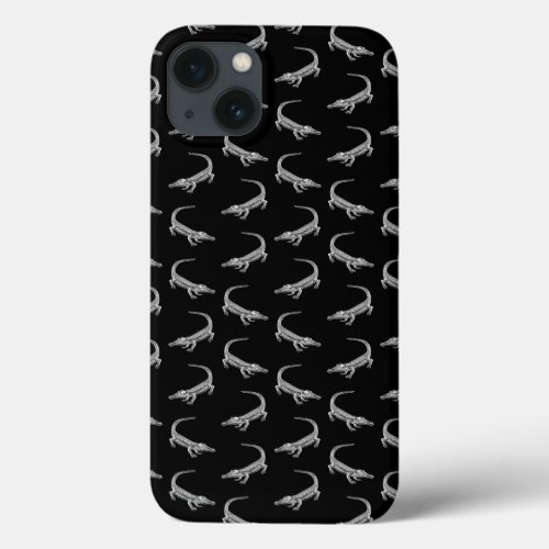 Alligator Pattern Vintage Art Alligators Design iPhone 13 Case