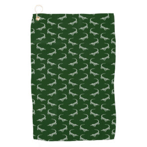 Alligator Pattern Vintage Art Alligators Design Golf Towel