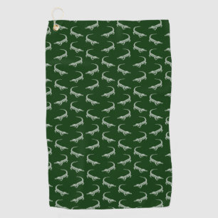 Alligator Pattern Vintage Art Alligators Design Golf Towel