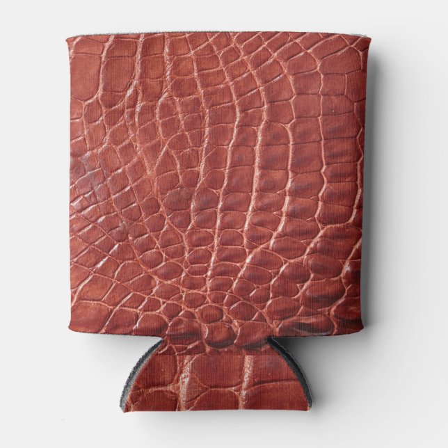 Alligator Patterned Background. Can Cooler (Front)