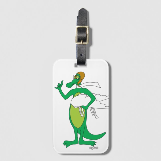 Alligator Pilot Luggage Tag (Front Vertical)