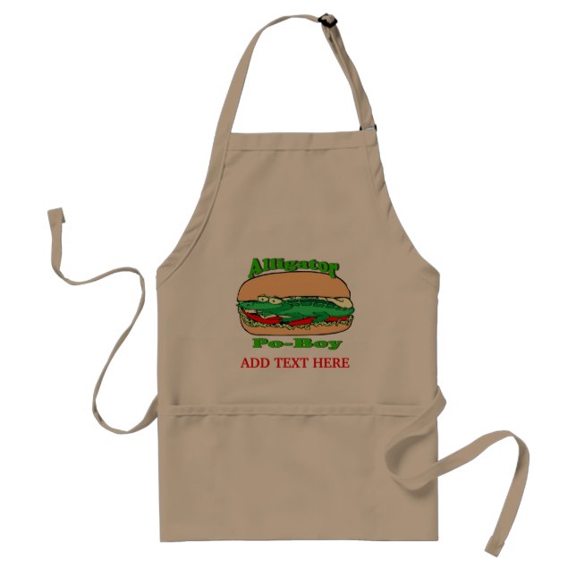 Alligator Po-Boy Adult Apron (Front)