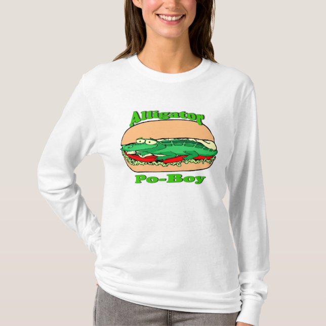 Alligator Po-Boy,  Sandwich T-Shirt (Front)