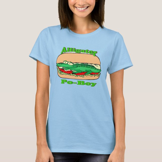 Alligator Po-Boy,  Sandwich T-Shirt (Front)