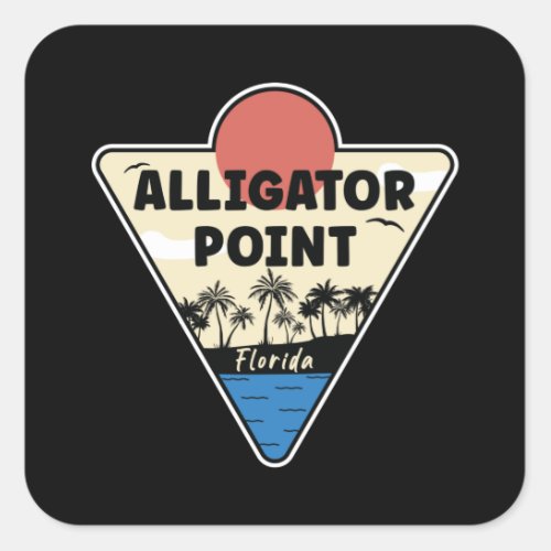 Alligator Point Florida Seashore Square Sticker