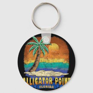 Alligator Point Florida Vintage Distressed Souveni Keychain