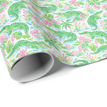Alligator Preppy Palm Beach Pattern Print