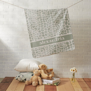 Alligator Print Baby Blanket
