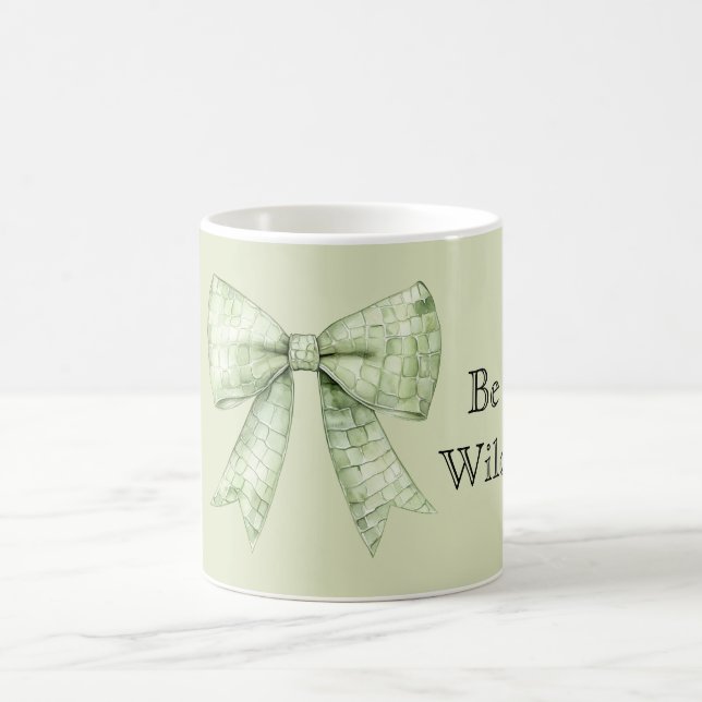 Alligator Print Bow Be Wild Coffee Mug (Center)