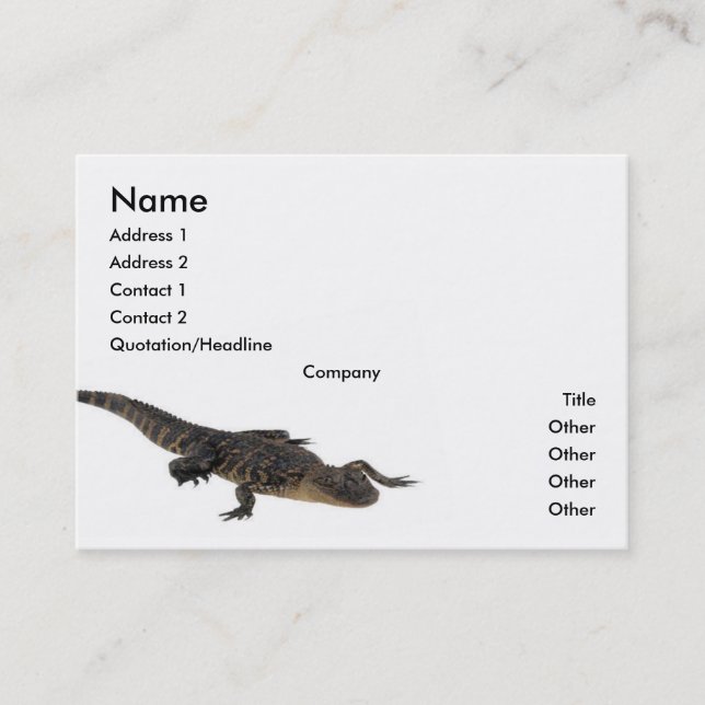 Alligator Profile Card (Front)