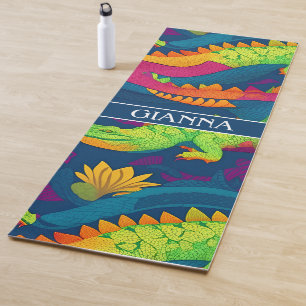 Alligator Rainbow Colorful Personalized Pattern Yoga Mat