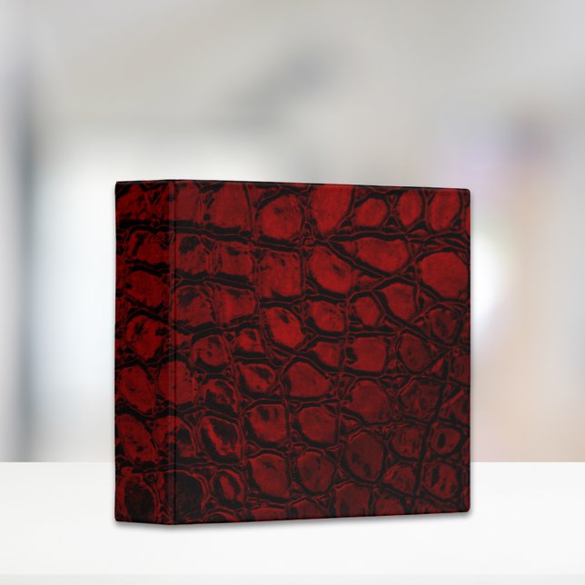Alligator Red Faux Leather Binder (Creator Uploaded)