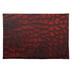Red Leather Placemats Zazzle, Red Leather Placemats