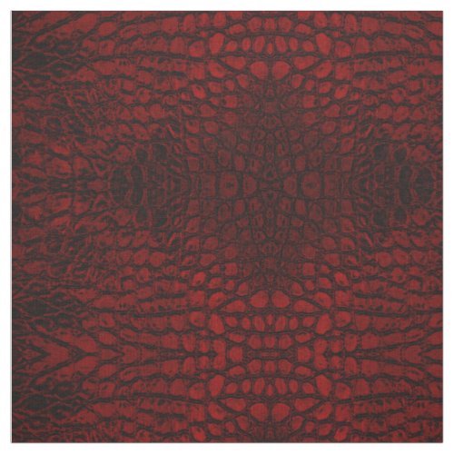 Alligator Red Faux Leather Fabric
