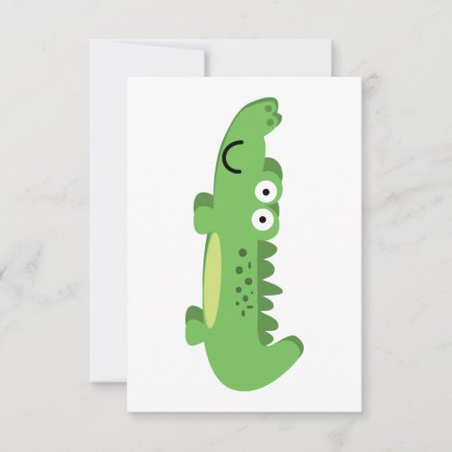 Alligator Reptile Thank You Card