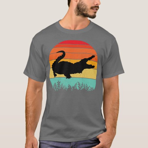 Alligator Retro Sunset T_Shirt