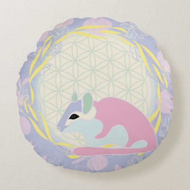 alligator round pillow (Front)